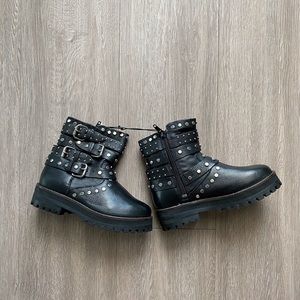 *NEW* Zara kids Moto black boots in size 12.5